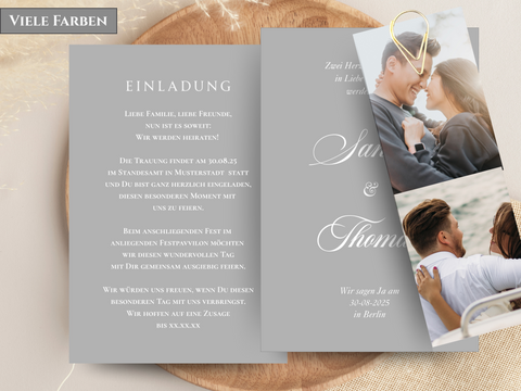 Einladungskarte mit Fotostreifen