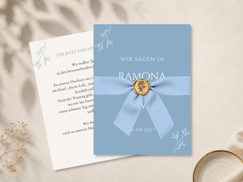Karten Set ,,Dusty Blue,,