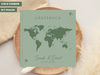 Gästebuch Weltkarte Grün