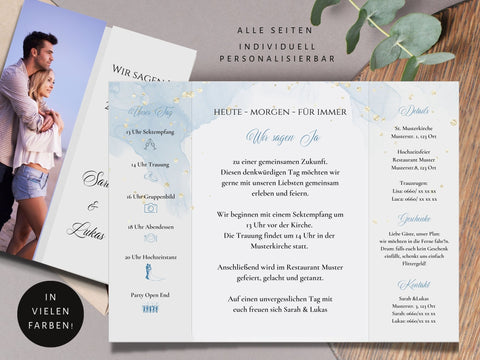 Hochzeitseinladung Fensterfalz